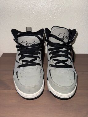 Jordan SC-2 (GS) Medium Grey/Black -White High-Top Sneakers- Youth 5.5